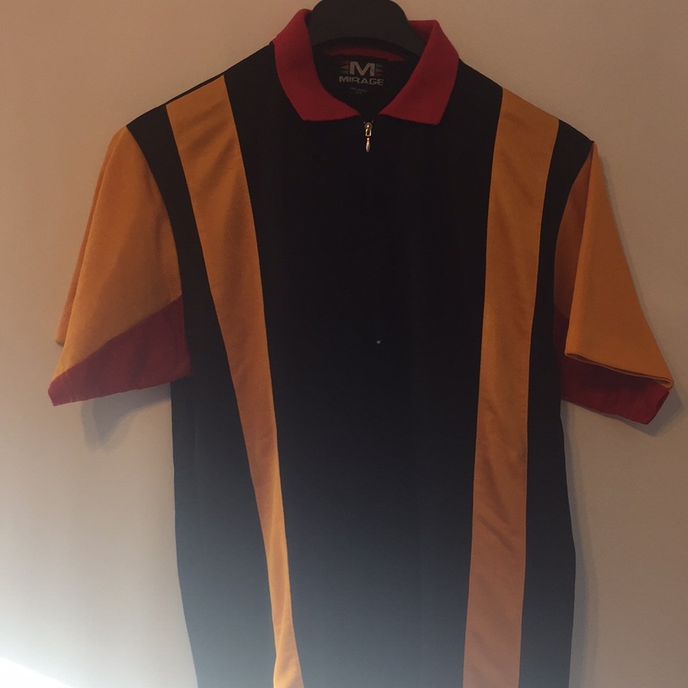 Black and yellow shirt sleeve t shirt